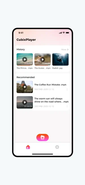 CubixPlayer iPhone screenshot 1