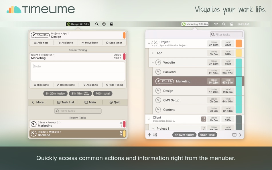 #2. Timelime - Time Tracking (macOS) 由: Niko Kramer