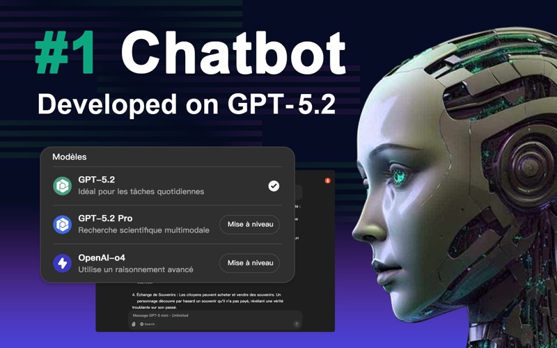 Screenshot #1 pour ChatBot5.2 - Français AI