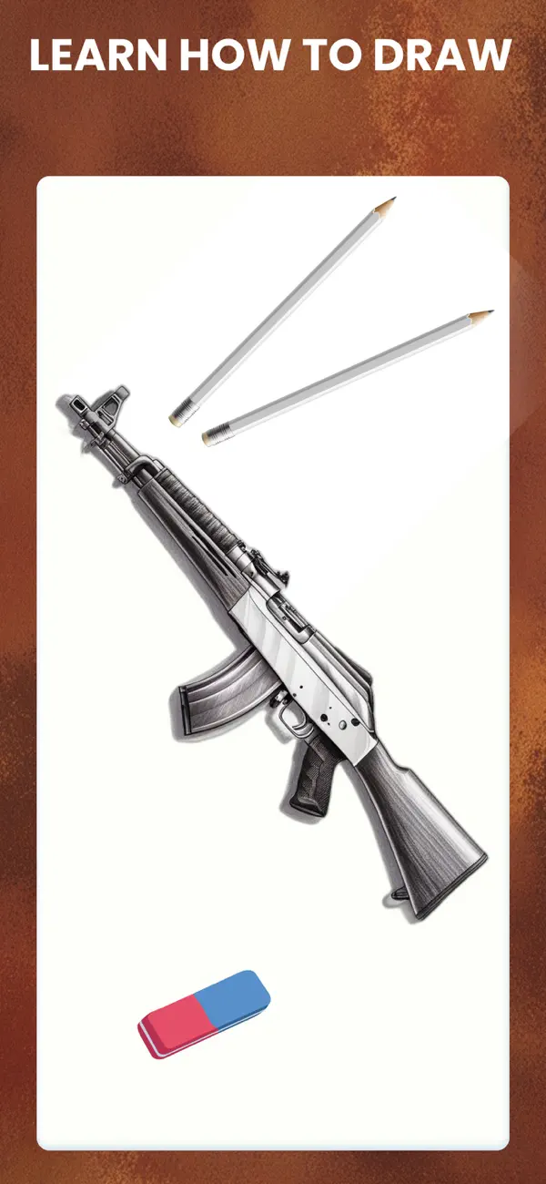 Screenshot #1 pour How to draw Weapons by Steps