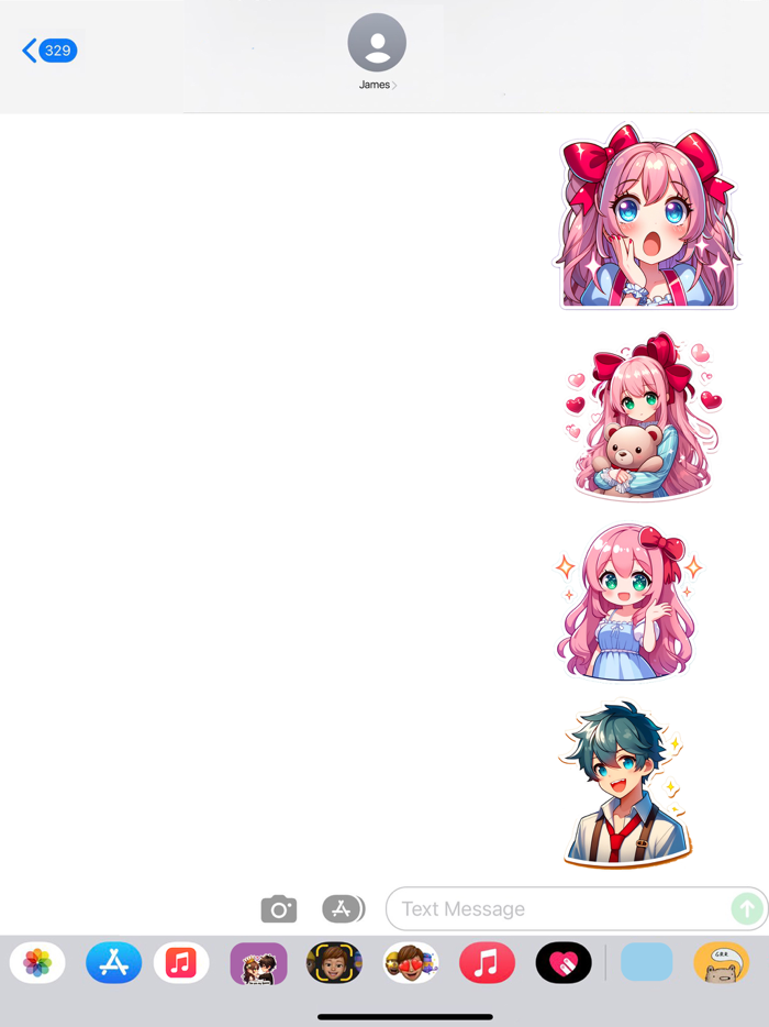 KH, Cute Couple Love Stickers