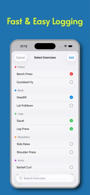 Workout Log - Calendar Memo screenshot 2