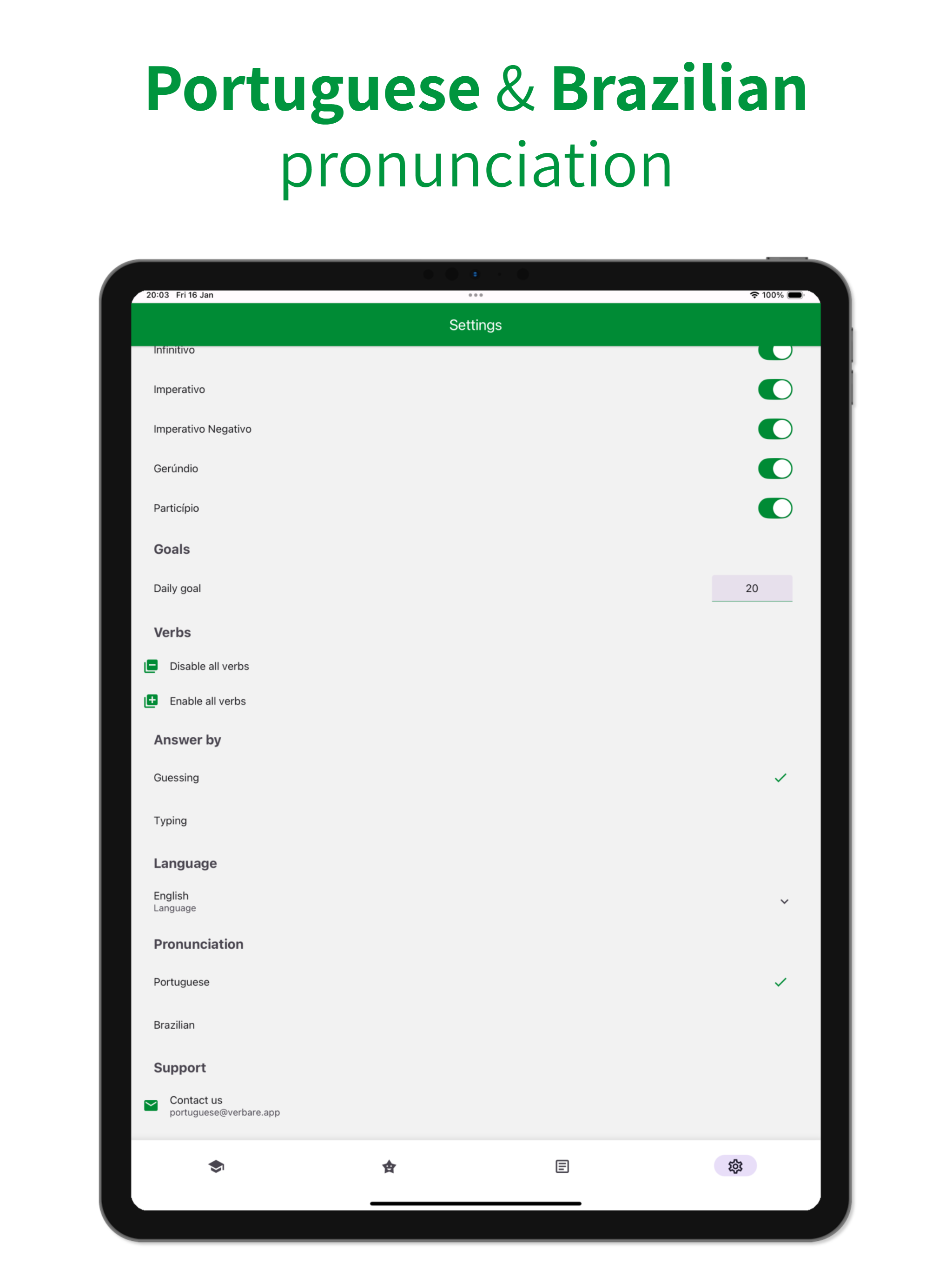 Verbare - Portuguese verbs screenshot 10