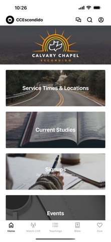 Calvary Chapel Escondido app screenshot