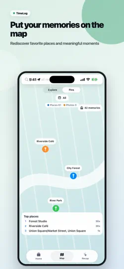 Скриншот TimeLog: Auto Diary & Timeline на iPhone 2