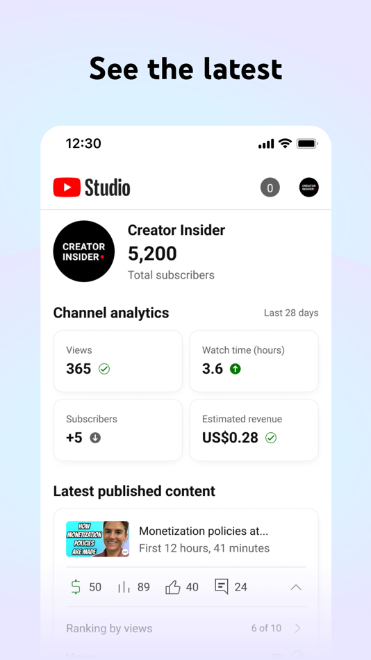 YouTube Studio - 24.17.100 - (iOS)