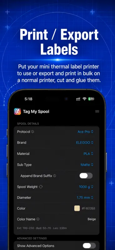 Tag My Spool – NFC Filament screenshot 7 of 9