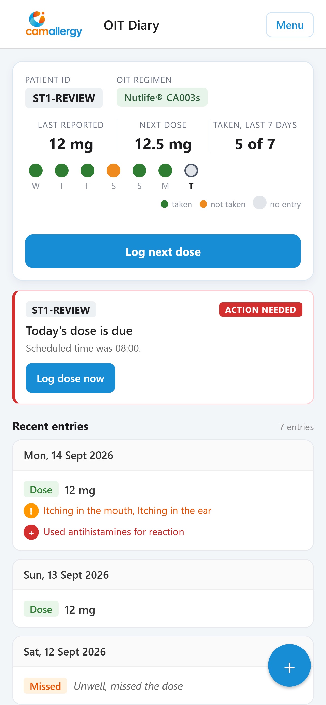 Screenshot 1 of OIT Diary