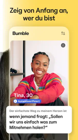 Screenshot von Bumble: Dating & Partnersuche auf dem iPhone 2