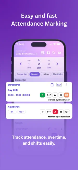 HajariBook: Attendance & Pagar screenshot 1