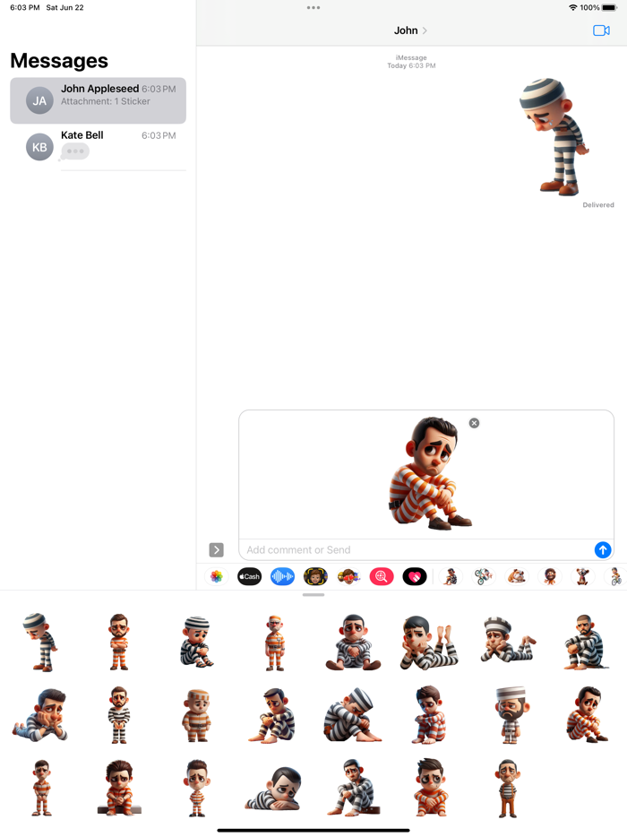 Sad Convict Stickers