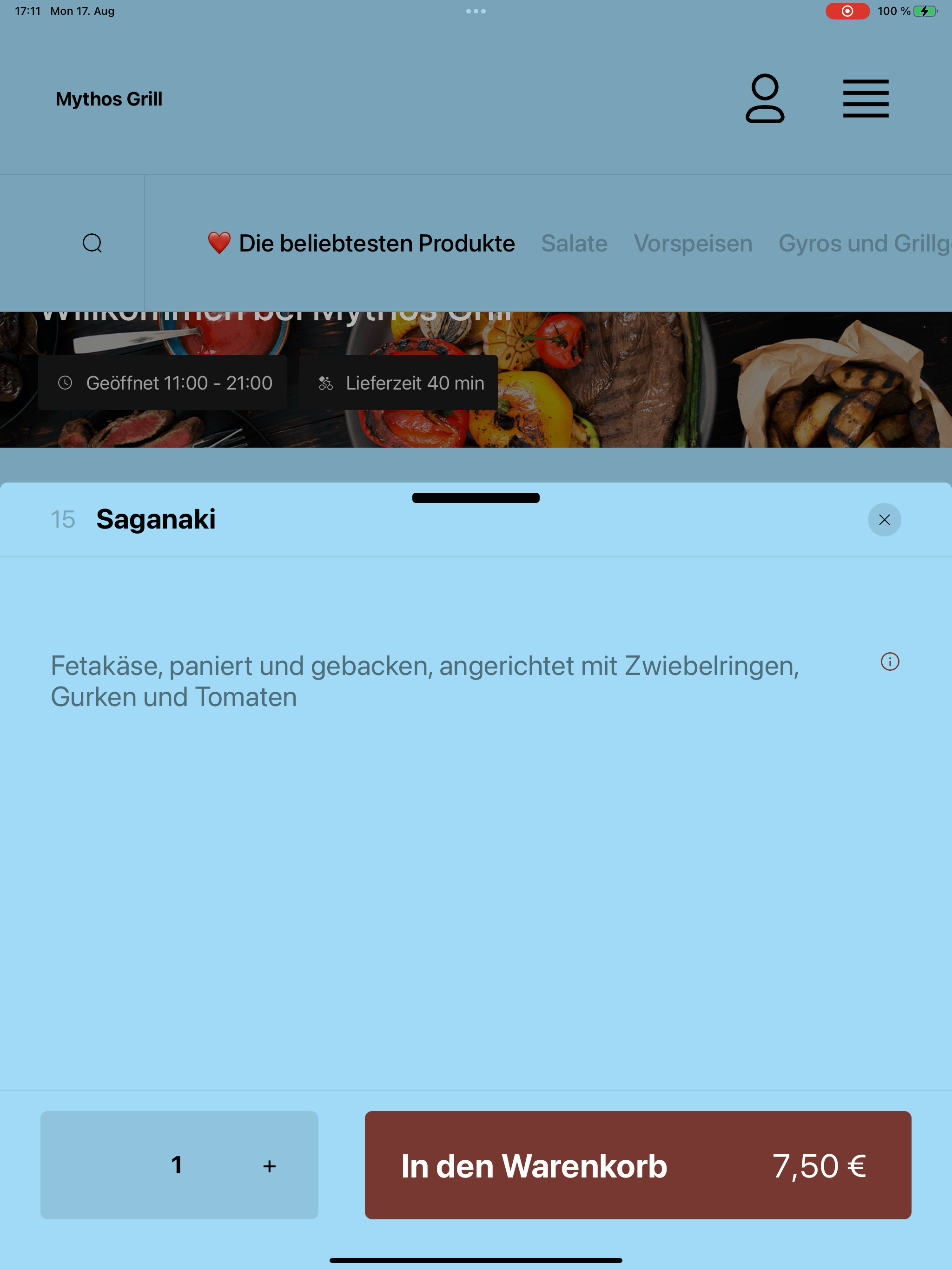 Mythos Grill DE screenshot 15