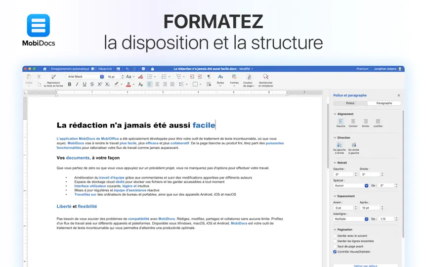 Capture d'écran de MobiOffice - Docs sur iPhone 3