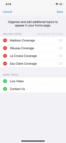 WIAA Sports Live iPhone screenshot