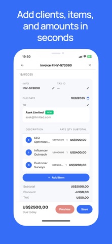 InvoiceX: Invoice Generator screenshot