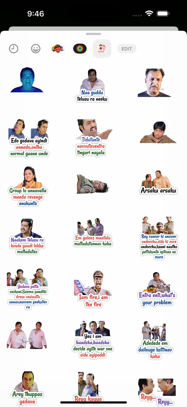 Screenshot #3 pour Telugu Stickers - WAStickers