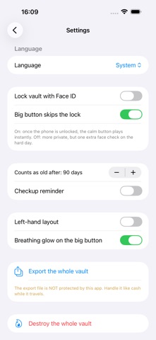 CalmCache — Your Calm, Cached iPhone screenshot