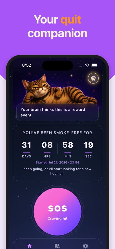SOS Cat: Quit Smoking screenshot 1