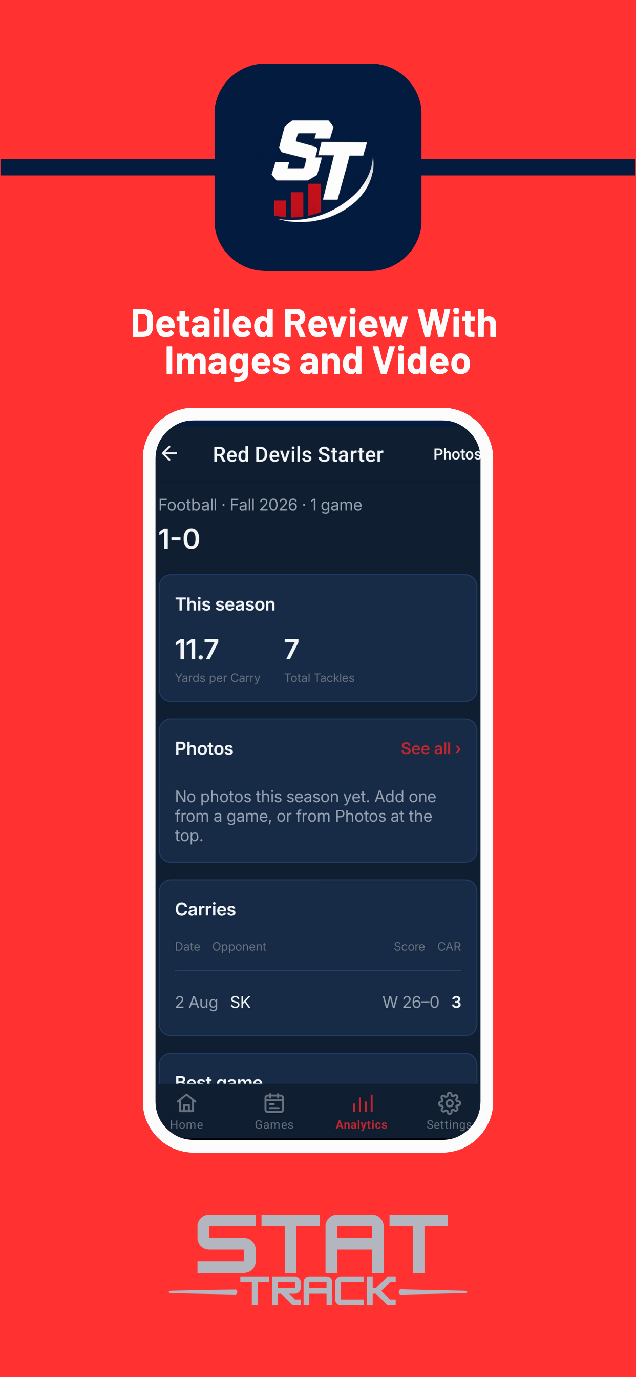 StatTrack: Athlete Stats screenshot 4