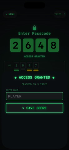 Passcode Guesser iPhone screenshot
