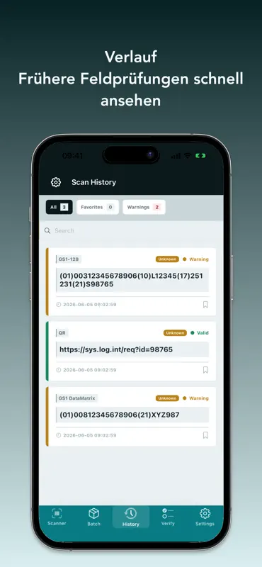 GS1 Barcode UDI Feldprüfung screenshot 5 of 8