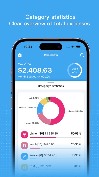 iFrugal-budget&expense track Screenshot
