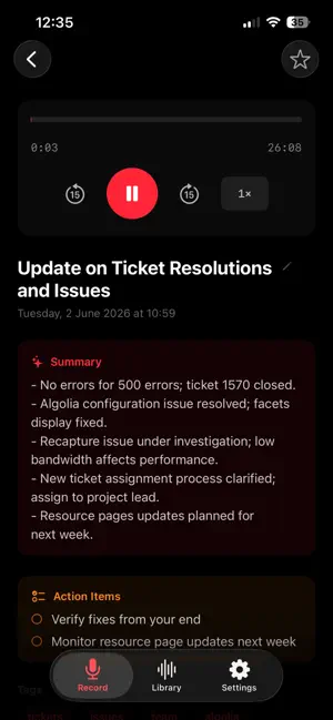 Memmo: AI Voice Recorder screenshot 3