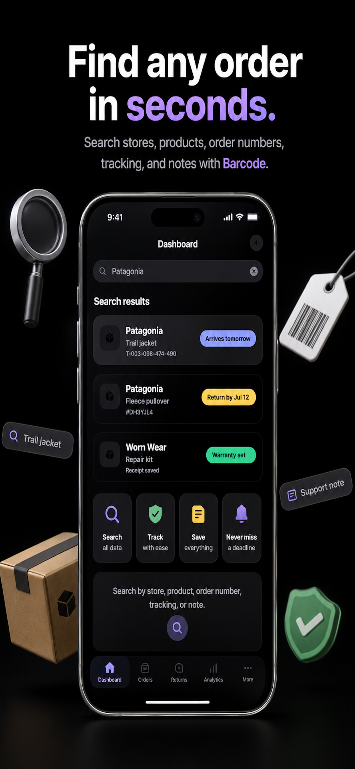 Barcode: Deliveries & Returns screenshot 4