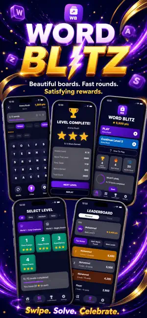 Word Blitz: Find & Swipe Words screenshot 1