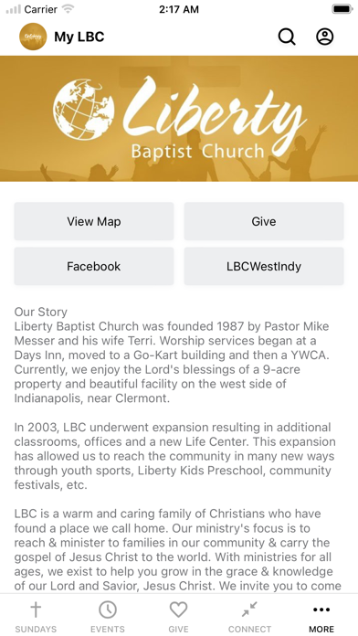 Liberty Baptist Church - IN Screenshot