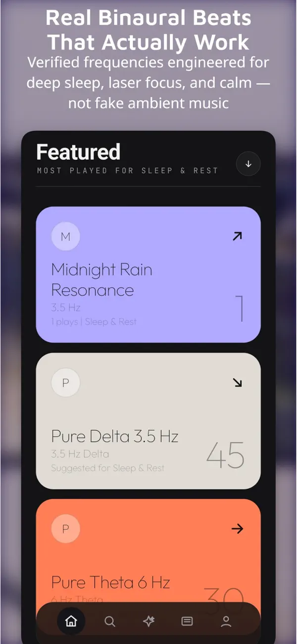 Screenshot #1 pour Lucid: Smart Binaural Beats