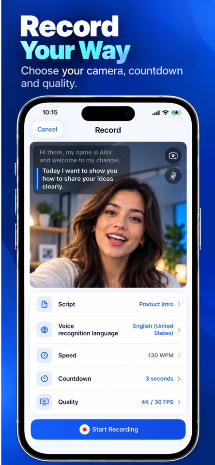Voptera: Voice Teleprompter screenshot 2