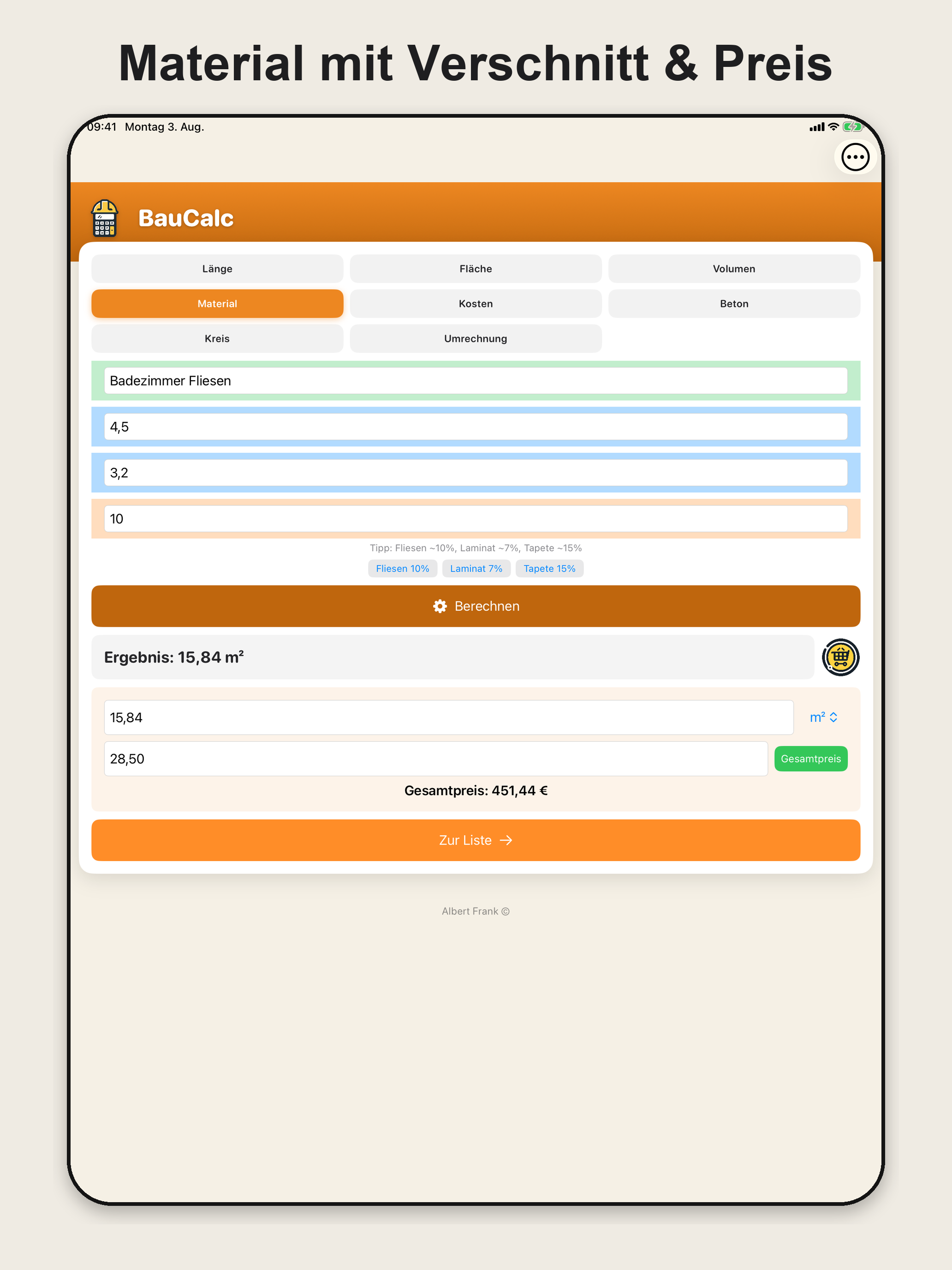 BauCalc screenshot 6