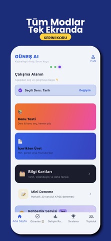 GÜNEŞ AI:KPSS YKS SORU BANKASI iPhone screenshot