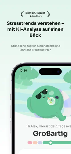 Screenshot von StressWatch: KI Stress-Tracker auf dem iPhone 2
