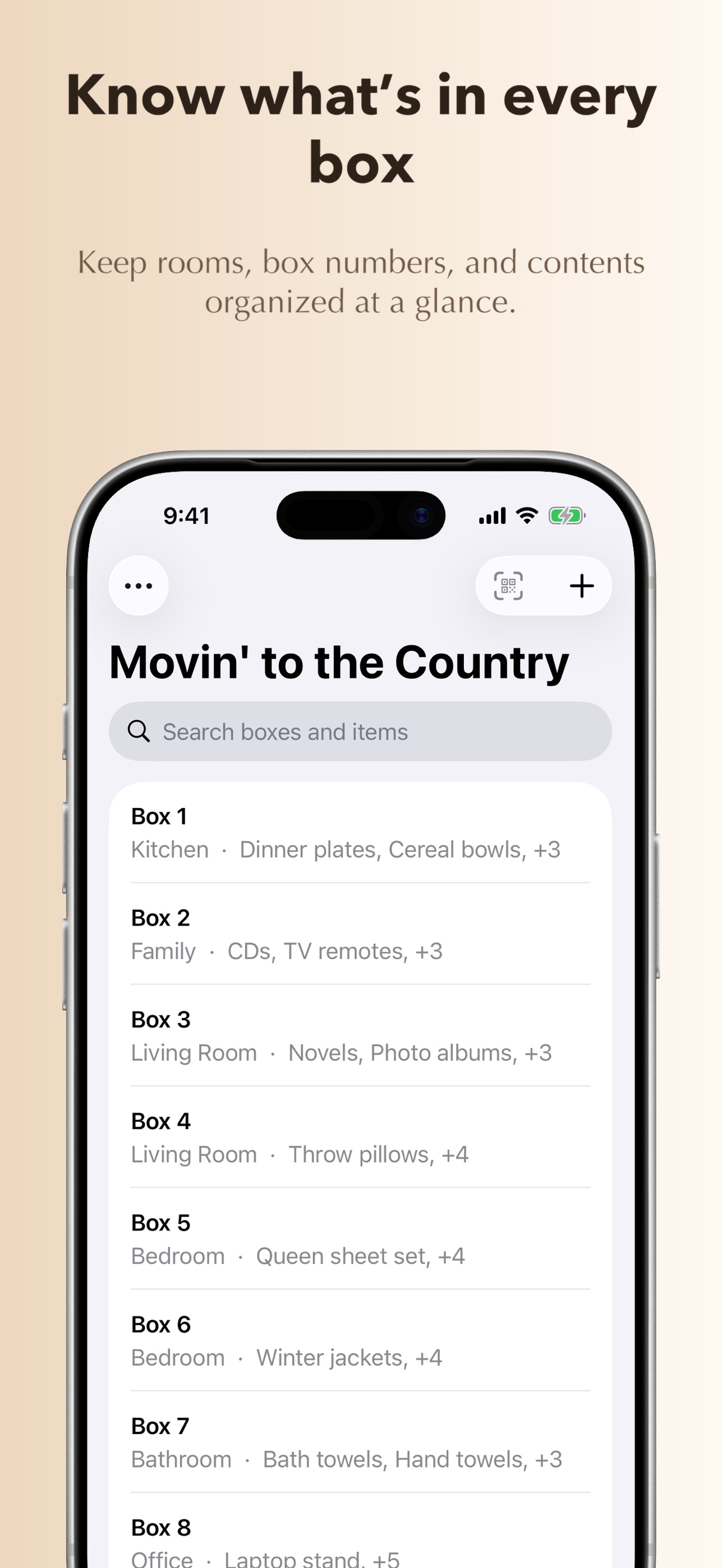 Screenshot 2 of Moving Box Tracker: Find Items