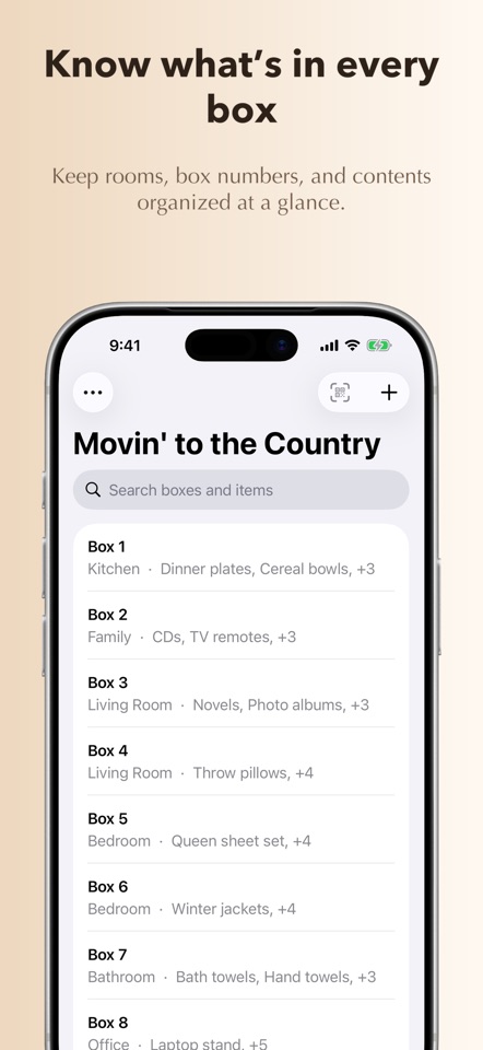 Moving Box Tracker: Find Items screenshot 2