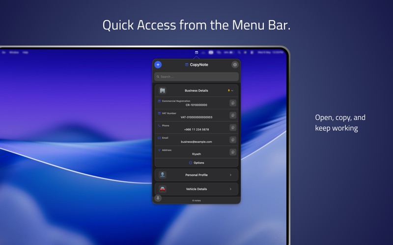 CopyNote screenshot