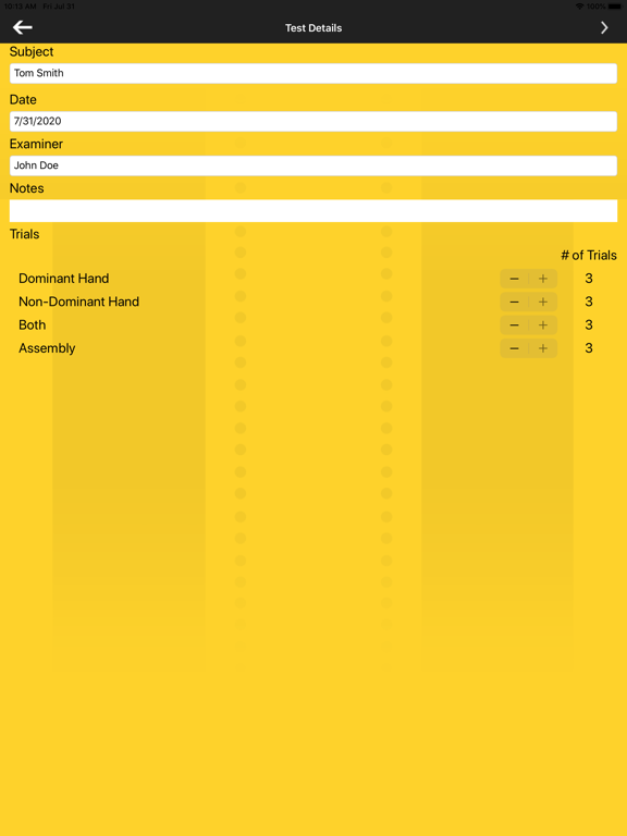 Screenshot #6 pour Purdue Pegboard Scoring
