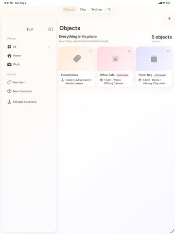 MyStuff: Track Your Things iPad screenshot
