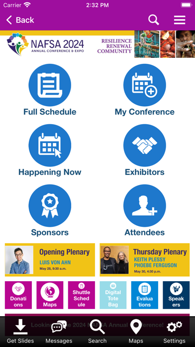 NAFSA Conferences Screenshot