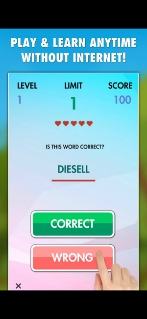 Captura de pantalla de Spelling Challenge PRO