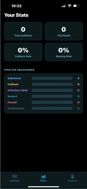 CGP Audition Tracker screenshot 1