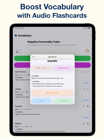 Learn English - Grammar, Vocab iPad screenshot