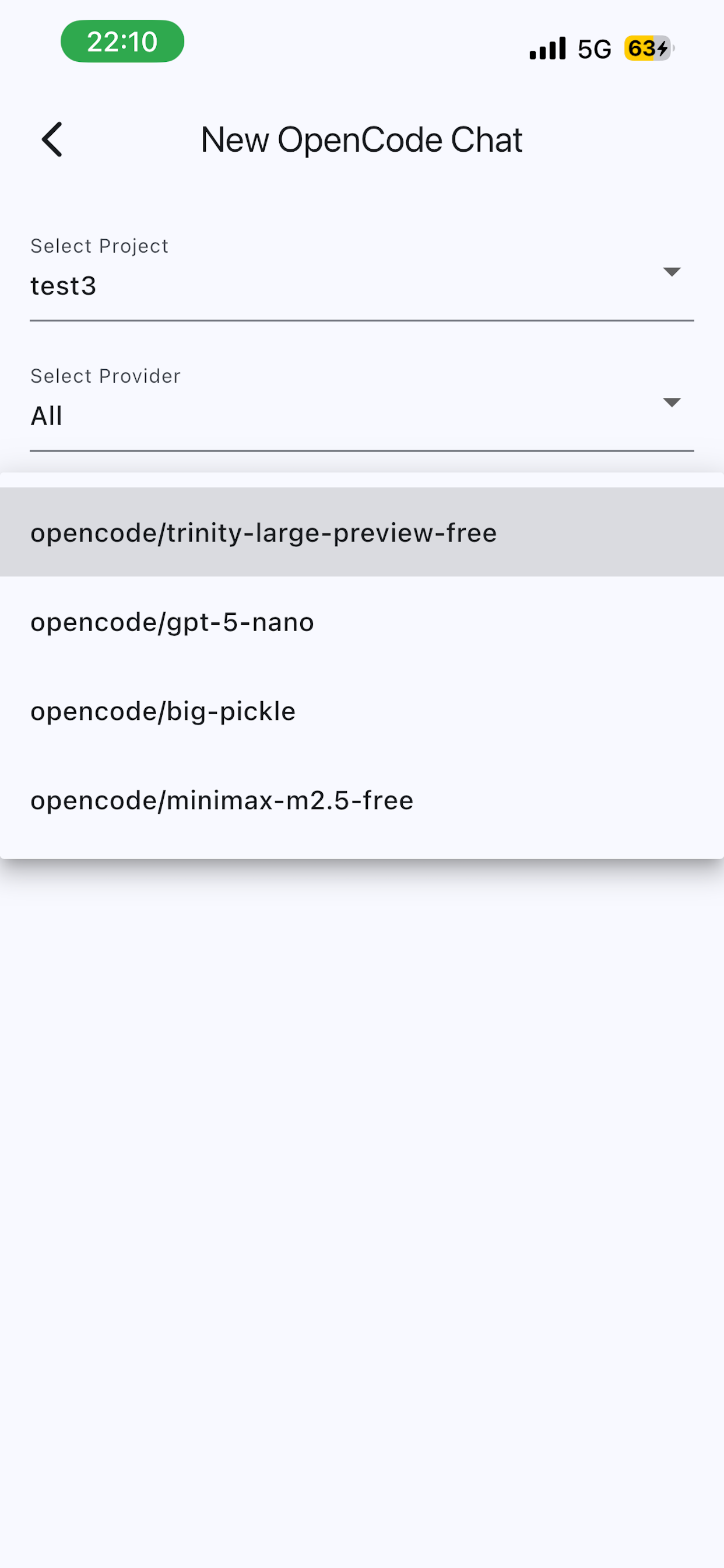 Client for OpenCode