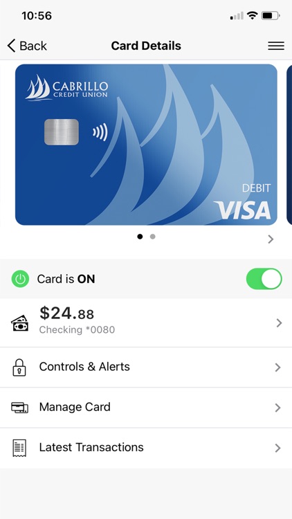 Card Controls by Cabrillo CU