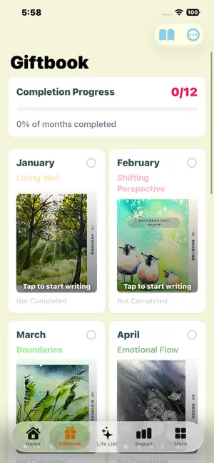 Wishwell Giftbook screenshot 2