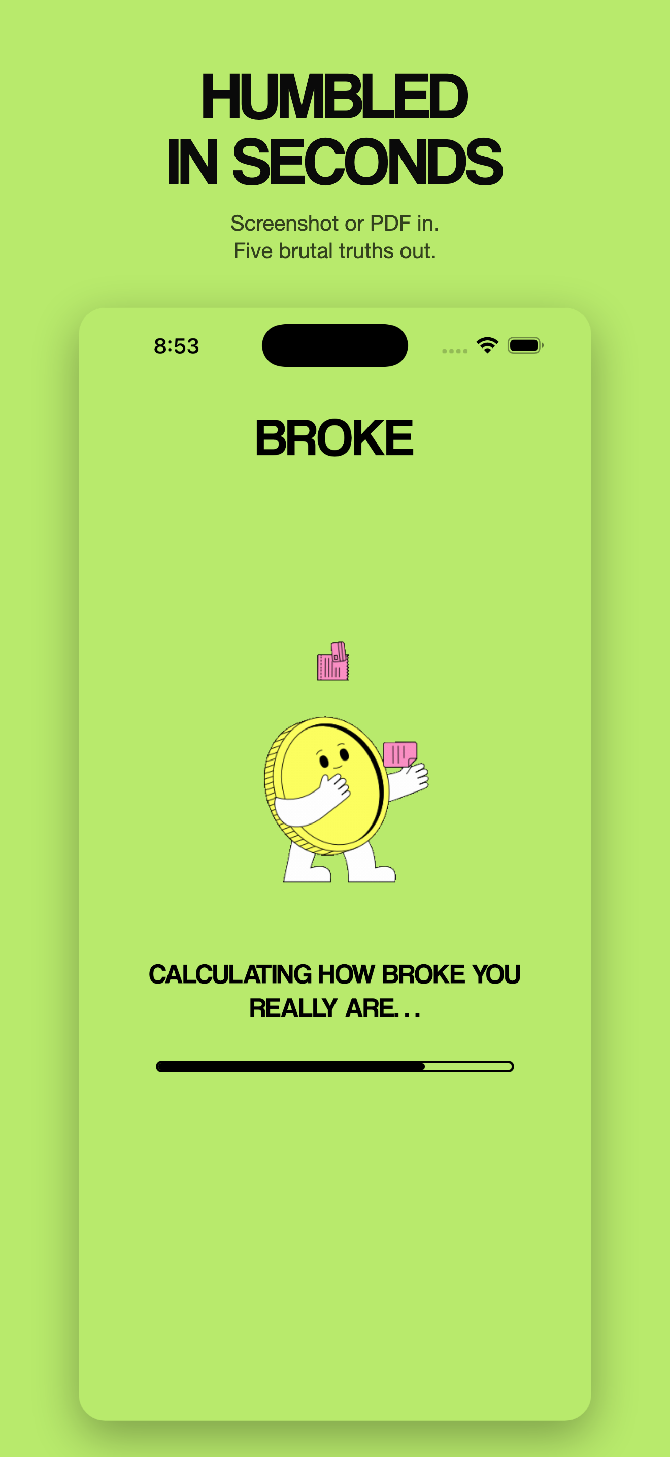 BROKE — Roast My Spending screenshot 2