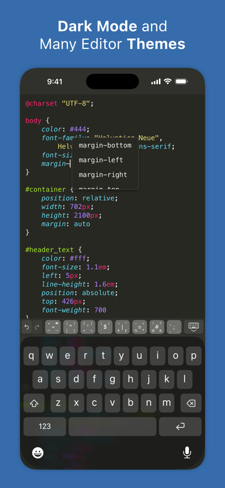 Textastic Code Editor screenshot 2