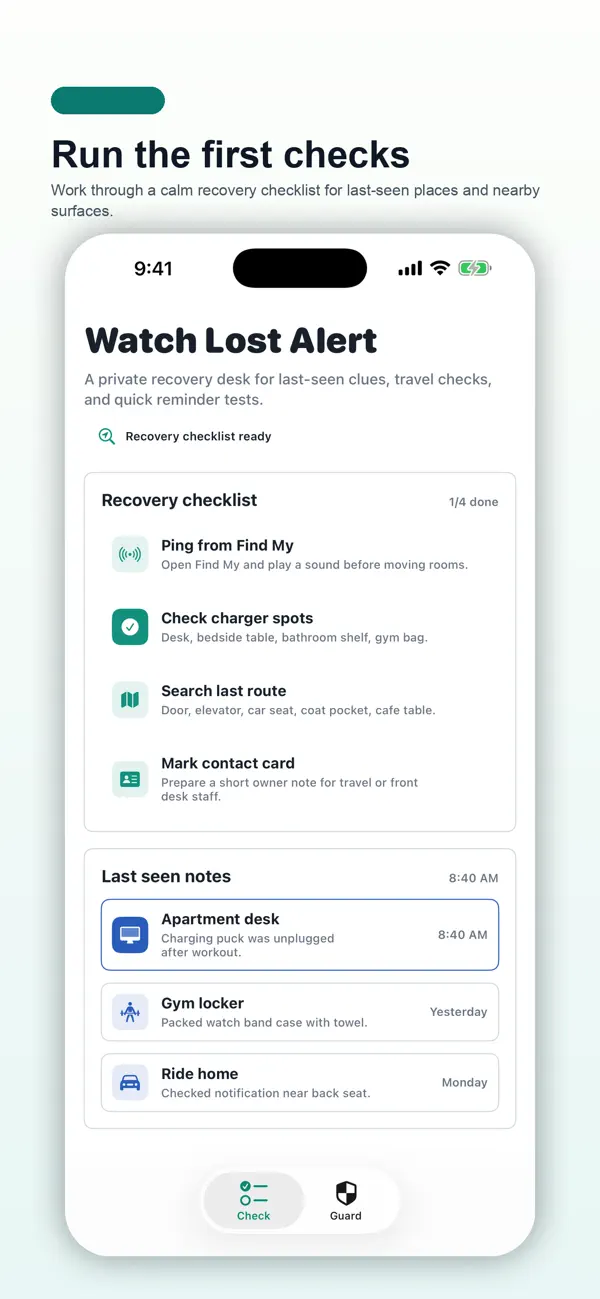 Screenshot #1 pour Watch Lost Alert